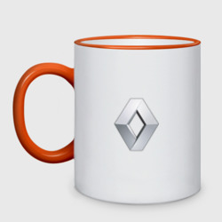 Кружка двухцветная Renault logo