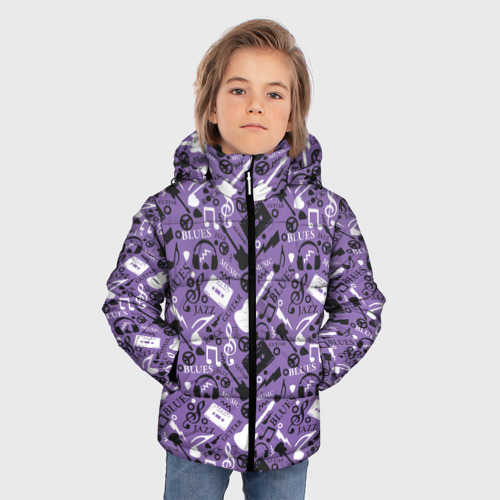 Зимняя куртка для мальчиков 3D Музыка, цвет светло-серый - фото 3