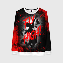 Женский свитшот 3D Fly high волейбол!!