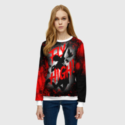 Женский свитшот 3D Fly high волейбол!! - фото 2