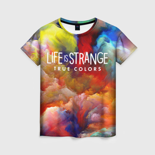 Женская футболка 3D с принтом Life is Strange True Colors, вид спереди #2