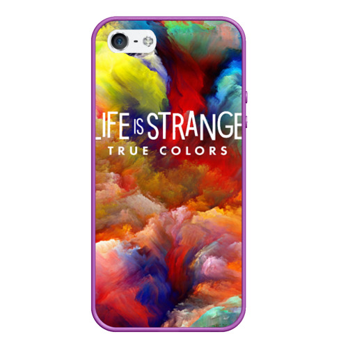 Чехол для iPhone 5/5S матовый Life is Strange True Colors, цвет фиолетовый