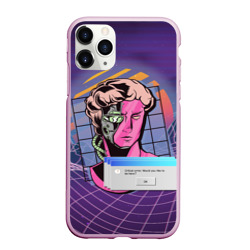 Чехол для iPhone 11 Pro Max матовый Vaporwave Cyborg Statue