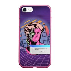 Чехол для iPhone 7/8 матовый Vaporwave Cyborg Statue