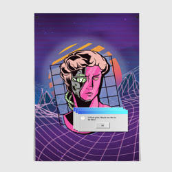 Постер Vaporwave Cyborg Statue