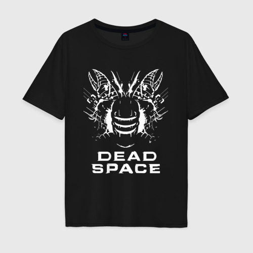 Мужская футболка хлопок Oversize Dead space мёртвый космос, цвет черный