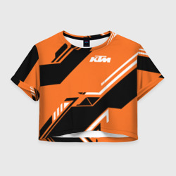 Женская футболка Crop-top 3D KTM КТМ sport