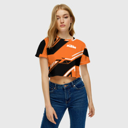 Женская футболка Crop-top 3D KTM КТМ sport - фото 2