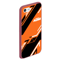 Чехол для iPhone 5/5S матовый KTM КТМ sport - фото 2