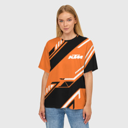 Женская футболка oversize 3D KTM КТМ sport - фото 2