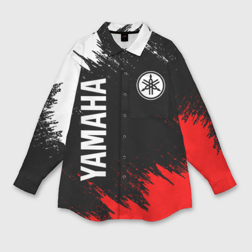 Мужская рубашка oversize 3D с принтом Yamaha Ямаха, вид спереди #2