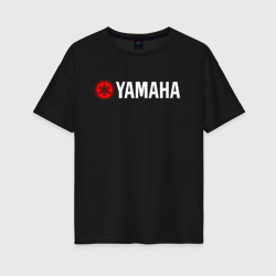 Женская футболка хлопок Oversize Yamaha Ямаха