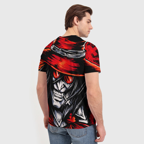 Мужская футболка 3D Alucard IN red, цвет 3D печать - фото 4