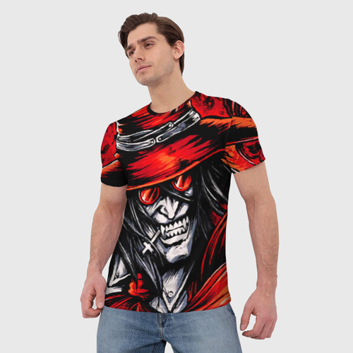 Мужская футболка 3D Alucard IN red, цвет 3D печать - фото 3