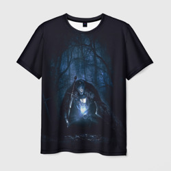 Мужская футболка 3D Странник в лесу