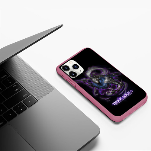 Чехол для iPhone 11 Pro матовый Dark Souls Abyss Walker, цвет малиновый - фото 5
