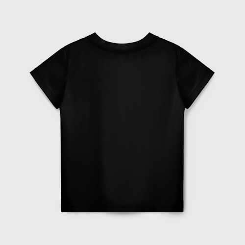 Детская футболка 3D с принтом Алукард на черном фоне, вид сзади #1