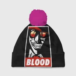 Шапка 3D c помпоном Алукард Blood