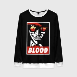 Женский свитшот 3D Алукард Blood