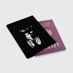Обложка для паспорта матовая кожа Черно-белый Алукард - фото 2