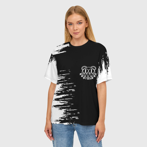 Женская футболка oversize 3D Radiohead, цвет 3D печать - фото 3