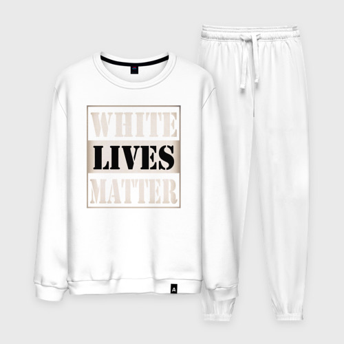 Мужской костюм хлопок White lives matters