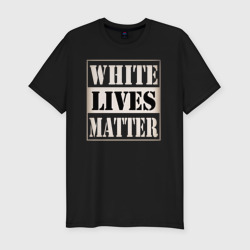 Мужская футболка хлопок Slim White lives matters