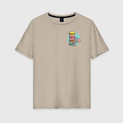 Таффи – Женская футболка хлопок Oversize с принтом купить со скидкой в -16%