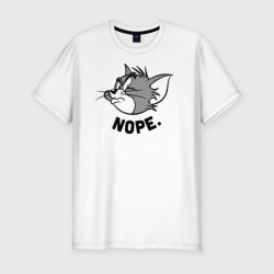 Tom Nope – Мужская футболка хлопок Slim с принтом купить