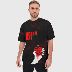 Мужская футболка oversize 3D Green day - фото 2