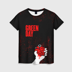 Женская футболка 3D Green day