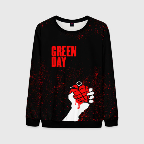 Мужской свитшот 3D Green day, цвет черный