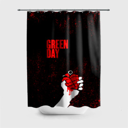 Штора 3D для ванной Green day