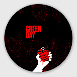 Круглый коврик для мышки Green day