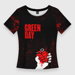 Женская футболка 3D Slim Green day