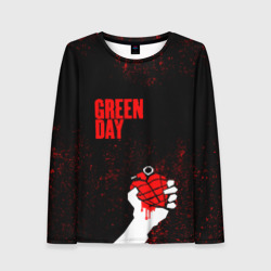 Женский лонгслив 3D Green day