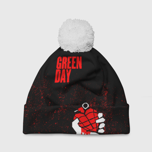 Шапка 3D c помпоном Green day, цвет 3D печать