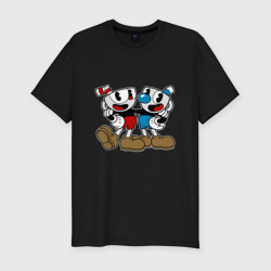 Мужская футболка хлопок Slim Cuphead