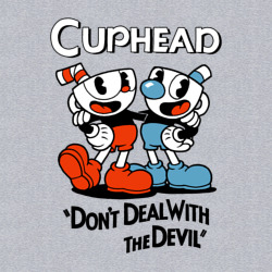 Мужской свитшот хлопок Cuphead, Don't deal with devil - фото 2