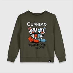 Детский свитшот хлопок Cuphead, Don't deal with devil