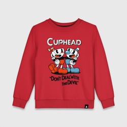 Детский свитшот хлопок Cuphead, Don't deal with devil