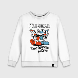 Детский свитшот хлопок Cuphead, Don't deal with devil