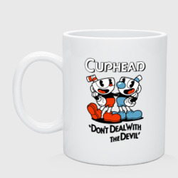 Кружка керамическая Cuphead, Don't deal with devil