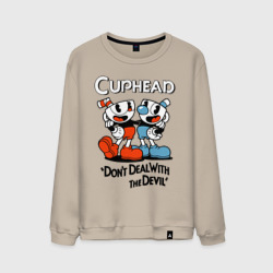 Мужской свитшот хлопок Cuphead, Don't deal with devil