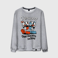 Мужской свитшот хлопок Cuphead, Don't deal with devil