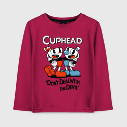 Детский лонгслив хлопок Cuphead, Don't deal with devil