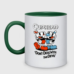 Кружка двухцветная Cuphead, Don't deal with devil