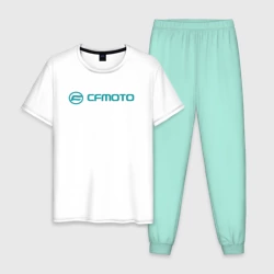 Мужская пижама с белой футболкой хлопок Zhejiang CFMOTO