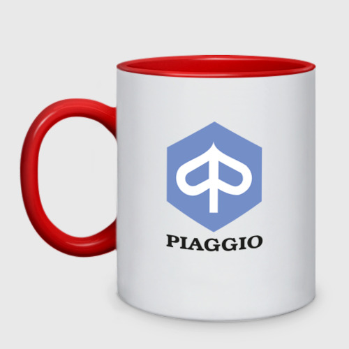Кружка двухцветная Piaggio | Мото Лого (Z)