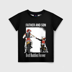 Детская футболка 3D Папа и сын